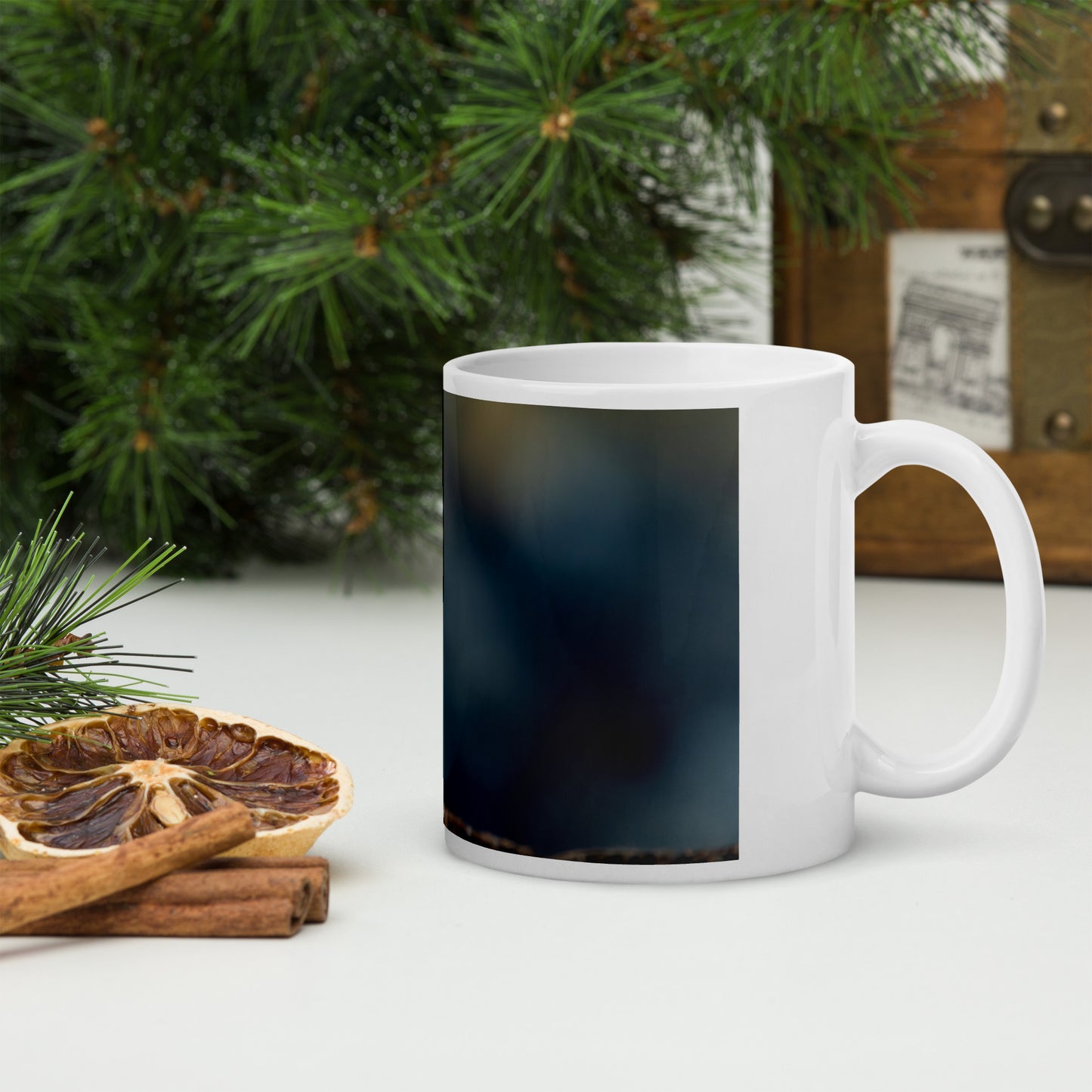 Right side view of the shag mug