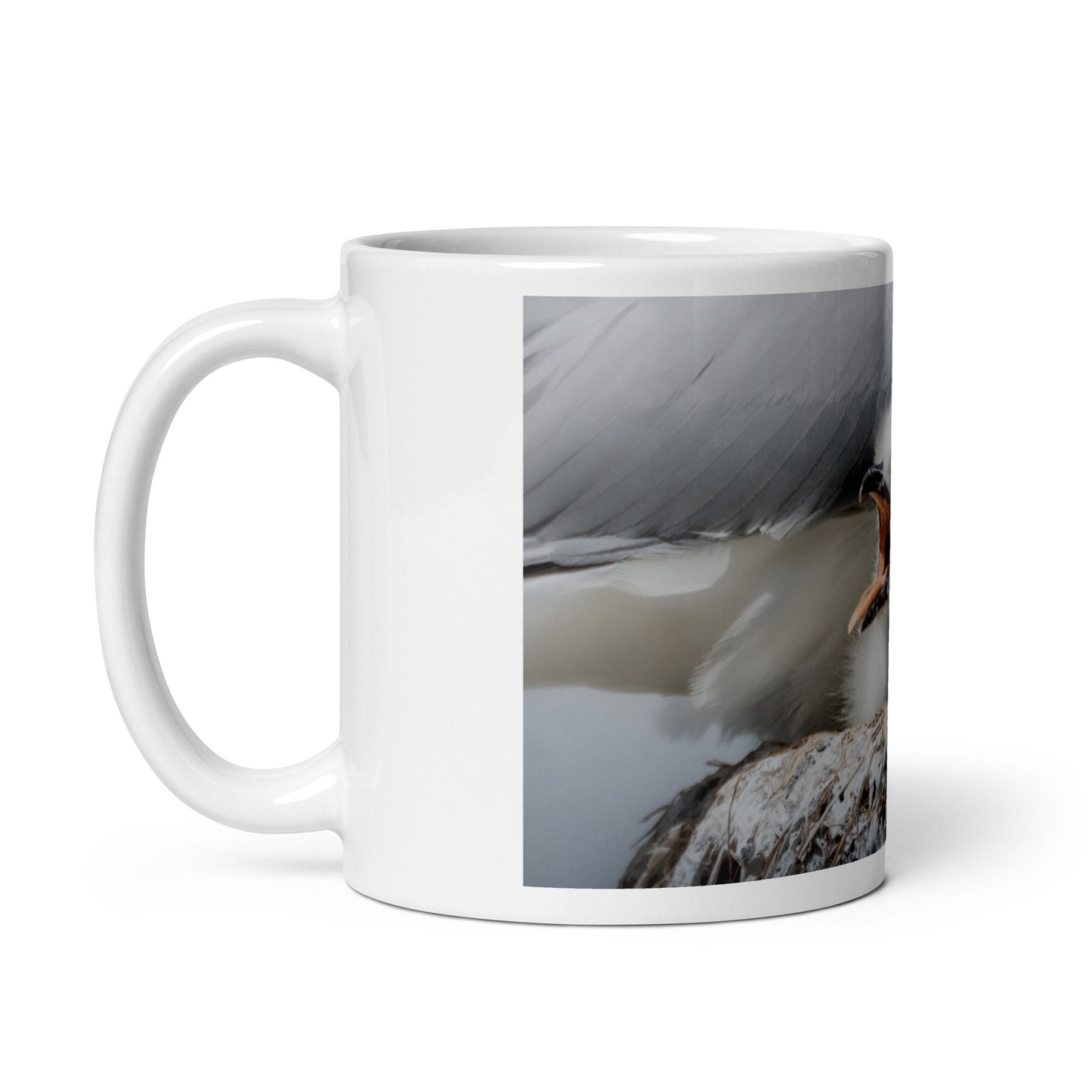 Kittiwake chicks in Vardø | White glossy mug